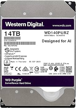 Western Digital 14TB WD Purple Surveillance Internal Hard Drive